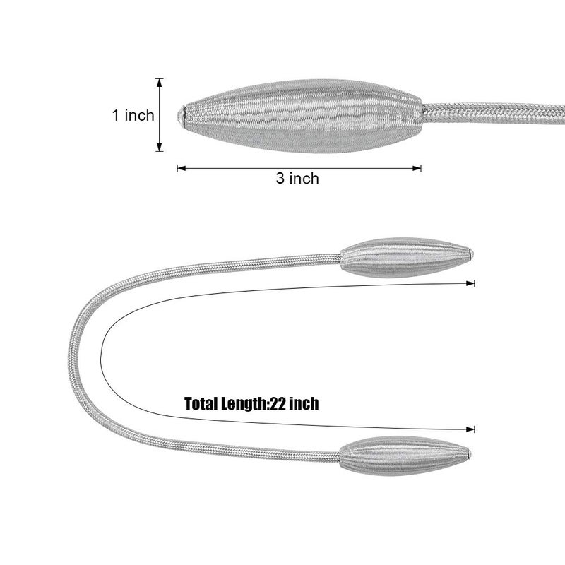 Emoly 2-Pack Curtain Tiebacks Clips Creative Window Drape Twist Tie Backs European Style Custom Made Curtain Holders Decorative (Silver) - Image 4
